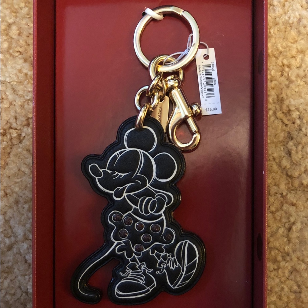 Sold Coach Minnie Mouse Keychain